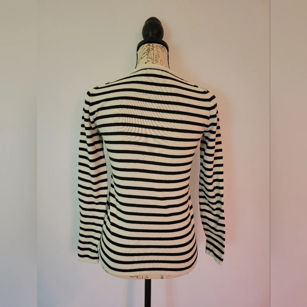 J.CREW Women's Striped Long Sleeve Bird Top Size XS